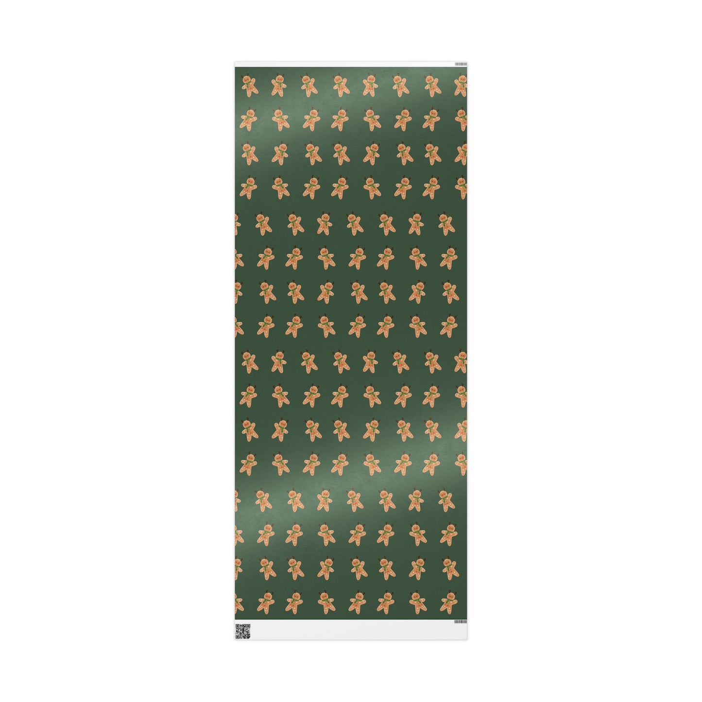 Gingerbread Men Wrapping Paper with Reindeer Antlers – Classic Christmas Gift Wrap, Eco-Friendly Premium Holiday Wrapping Paper