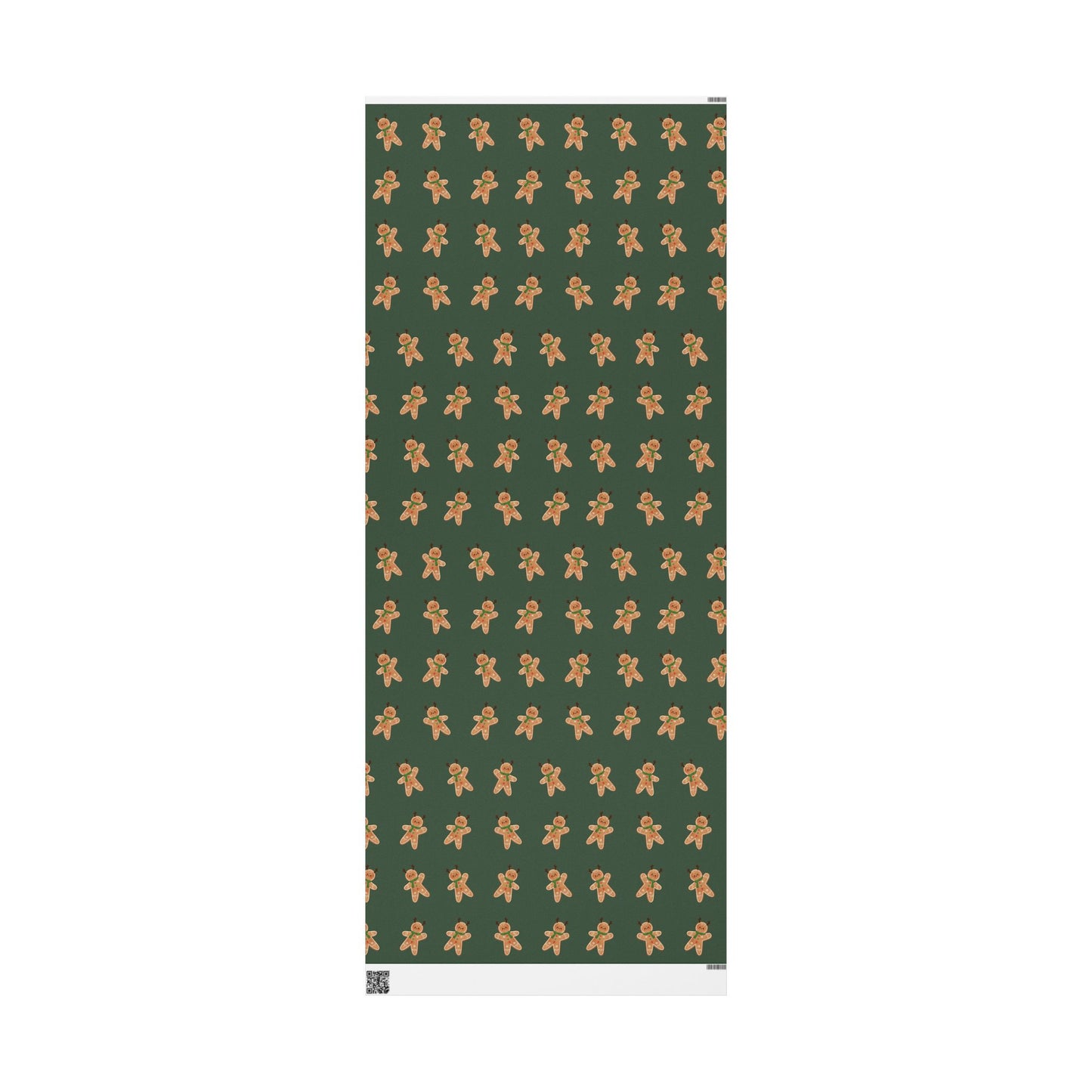 Gingerbread Men Wrapping Paper with Reindeer Antlers – Classic Christmas Gift Wrap, Eco-Friendly Premium Holiday Wrapping Paper